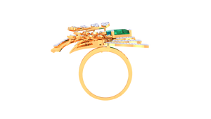 แหวนทองคำดีไซน์หรูหรา ลายนกยูง ขนาดใหญ่ สำหรับผู้หญิง เครื่องประดับชั้นดี ของขวัญสำหรับงานแต่งงานและงานปาร์ตี้ - Product Image 6