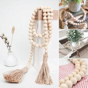 Most Selling Decorative <b>Wooden</b> Garlands Handmade <b>Rustic</b> Beads for Christmas Party and Festival Decor Available For Sale - Product Image 5