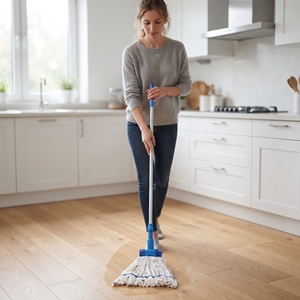 Factory Wholesale Heavy Duty Cotton Thread String Mop Head Refill Extendable Handle Durable 20,000+ Uses Commercial Wet Mopping - Product Image 2