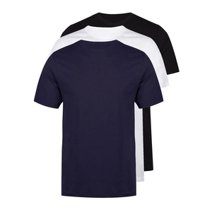 Camiseta de Manga Corta Lisa de Algodón 100% para Hombre, Diseño 2025, de Alta Calidad, la Más Vendida, con Logotipo Personalizado, Ropa Urbana - Product Image 3