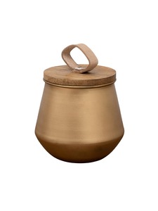 Pot à bougie doré mat avec couvercle en bois, design moderne et luxueux, réutilisable, élégant, décoration d'intérieur, parfum de qualité supérieure - Product Image 4
