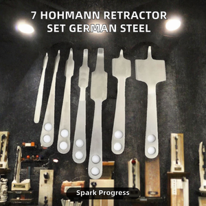 Ensemble de 7 rétracteurs Hohmann en acier inoxydable allemand, instruments chirurgicaux orthopédiques manuels, certifiés CE Classe I ISO13485 Dentavex - Product Image 2