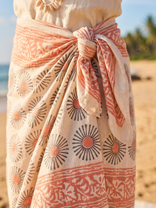 Wholesale Indian Hand Block Print Cotton <b>Sarong</b> Pareo Beach <b>Wrap</b> Manufacturer Cotton Beach <b>Sarong</b> OEM Handmade Cotton <b>Sarong</b> - Product Image 1