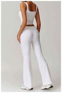 Best Design Women's High Waist <b>Leggings</b> Custom Logo 100% Quality Casual Comfortable Plain Dyed Breathable Spandex/Polyester - Product Image 3