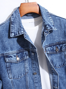 <b>Top</b> Selling Customized Men's Jeans Jacket High Quality Latest Design Made In Pakistan Wholesale Price Plain Dyed Technique - Product Image 6