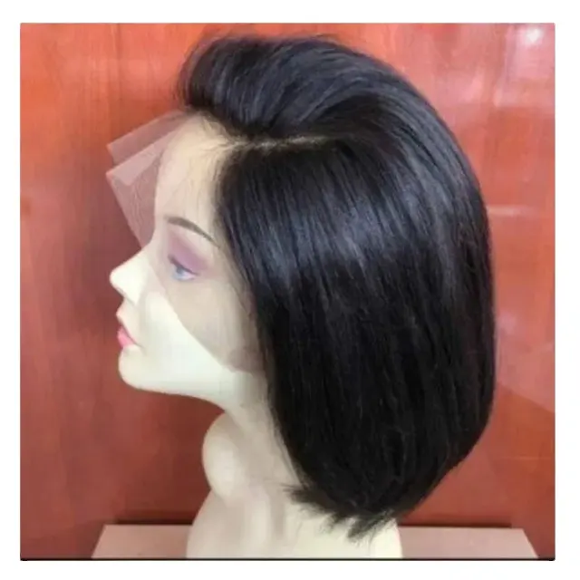 Rambut manusia penjualan laris wig depan renda rambut mewah Vietnam mentah wig renda tanpa lem 10-30inci untuk hitam Afrika