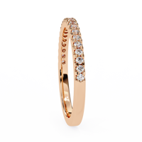 Bague éternité en or jaune 18 carats avec diamants de laboratoire, pierres latérales taille brillant, certifiée IGI, style de luxe, pour femme, fiançailles