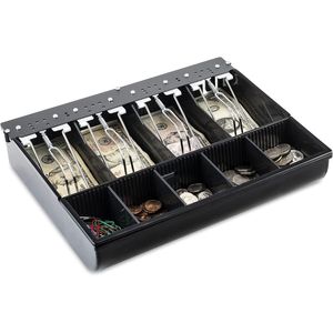 Stainless Steel Cur 13\" Fully-Removable Cash <b>Drawer</b> Tray 4 Bill/5 Coin Replacement for POS Cash Register Cash Register <b>Insert</b> - Product Image 1