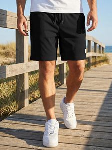 Pantalones Cortos Deportivos Casuales para Hombre, Ropa Deportiva Ligera y Cómoda para Gimnasio, Entrenamiento, Correr, Actividades Diarias, 100% Poliéster - Product Image 5