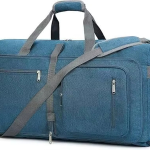Sac de voyage en cuir unisexe de haute qualité, personnalisable, grande capacité, compartiment à chaussures, avec logo personnalisé et espace de rangement personnalisé - Product Image 1