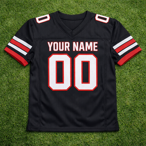 เสื้อทีมอเมริกันฟุตบอลแบบกำหนดเองสำหรับโรงเรียน ผ้าโพลีเอสเตอร์แห้งเร็ว ระบายอากาศได้ดี พิมพ์ลายชื่อและหมายเลขผู้เล่นแบบซับลิเมชั่น - Product Image 1