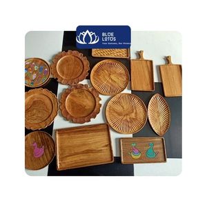 [สินค้าขายดี] ถาดไม้ขัดเงาเกรดเชิงพาณิชย์ BLUE LOTUS FARM สำหรับร้านกาแฟ ร้านอาหาร ส่งออก โฮจิมินห์ ซิตี้ เวียดนาม - Product Image 1