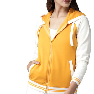 Sudadera con Capucha Unisex Amarilla y Blanca, Manga Raglán, Tejido Casual, Color Sólido, Otoño, Corte Regular, Transpirable - Product Image 4