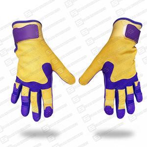 Guantes de Bateo de Béisbol de Cuero de Alta Calidad, Profesionales, Personalizados, para Mano Derecha, con Velcro, para Exteriores, Más Vendidos - Product Image 3