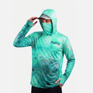 Sweat-shirt de pêche performant pour homme, grande taille, UPF50+, avec masque intégré, séchage rapide, respirant, pour la pêche au bar - Product Image 4
