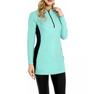 Ensemble de burkini personnalisé pour femmes, burkinis musulmans islamiques, maillots de bain à coupe haute, imprimé, ensemble 2 pièces, spandex/polyester de haute qualité - Product Image 6
