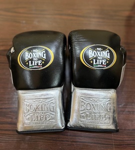 No <b>Boxing</b> No Life Premium Cowhide Leather <b>Boxing</b> Gloves Sanda Style Lace-Up Stretch Hand Grips Customizable Head Groin Guard <b>Set</b> - Product Image 3
