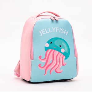 Cartoon cute children’s <b>backpack</b> neoprene kids bag soft air permeable jellyfish printing - Product Image 2