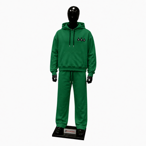Ensemble de survêtement vert avec logo sac à monnaie pour homme – Sweat à capuche premium et pantalon de jogging – Tenue décontractée streetwear athlétique en molleton doux - Product Image 1