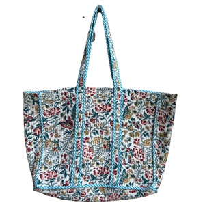 Best Cotton Solid Washable Open Closure Quilted Tote <b>Bag</b> for Girls & Women Party Wear Shopping Grocery Use - Product Image 1