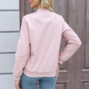 Chaqueta Bomber Tejida con Cremallera para Mujer, Personalizable, Resistente al Viento, Transpirable, Ropa Casual de Invierno para Venta en Línea, Directo de Fábrica - Product Image 5