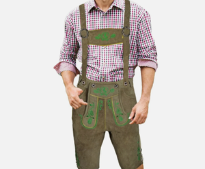 Costume bavarois d'Oktoberfest pour homme avec logo personnalisé, en cuir véritable de qualité supérieure, tenue traditionnelle allemande - Product Image 1