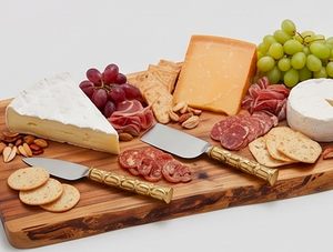 <b>Cheese</b> <b>Knives</b> <b>Set</b> In Stainless Steel With Brass Handles Dishwasher Safe Perfect For Hotel Ware And Tableware Accessories - Product Image 6