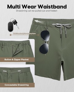 Shorts de sport décontractés pour hommes, personnalisables avec logo, écologiques, en Spandex/Polyester, séchage rapide et respirants - Product Image 4