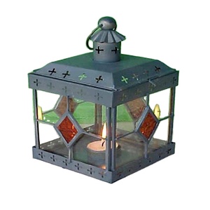 Farol de Metal Plateado de Estilo Moderno 2024, Hecho a Mano, de Forma Cuadrada, para Decoración del Hogar y Navidad - Product Image 1