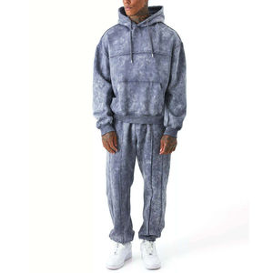 Ensemble de survêtement pour homme avec impression personnalisée, sweat à capuche et pantalon de jogging en tissu French Terry, vente en gros directe d'usine - Product Image 6