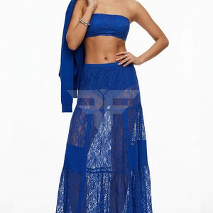 Falda de malla transparente de cintura alta con encaje hueco, nuevo diseño de verano 2026 para mujer - Product Image 1