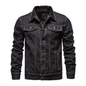 Veste en jean déchirée décontractée pour homme NEON SPORTS, coupe régulière, grande taille, manteau d'extérieur respirant à séchage rapide pour le printemps - Product Image 1