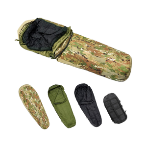 Sistema de sacos de dormir modulares unisex para todas las estaciones con cubierta Bivy impermeable lona cálida multicapa Woodland Multicam camuflaje - Product Image 1