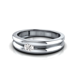 Anillo de Boda Solitario con Diamante Real de 0.10TCW |   Anillo de Compromiso de Oro Blanco Sólido de 14K para Mujer, Joyería Fina, Regalo - Product Image 3