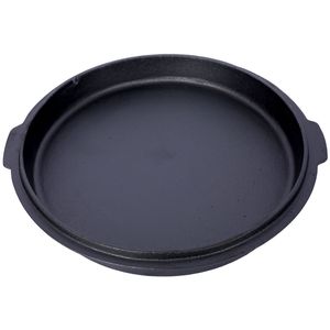 Pentola in ghisa pretrattata con coperchio a padella, ideale per campeggio, cottura a caminetto, barbecue e focolare. - Product Image 4