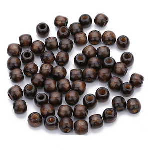 Perles en bois rondes, multi-tailles 6-20 mm, haute qualité, FAIZA CRAFT, faites à la main pour la fabrication de bijoux, lot en vrac - Product Image 6