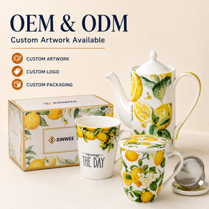 Tazza da Tè in Ceramica con Design Personalizzato al Limone, Infusore e Filtro in Acciaio Inox, Tazze Premium con Filtro per Tè - Product Image 6
