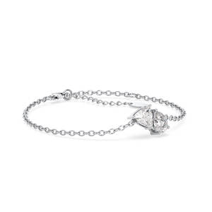 REYES Pulseras de Cadena con Eslabones de Plata de Ley 925 de Alta Calidad con Moissanita Certificada por GRA para Mujer, Joyería Fina Minimalista - Product Image 2