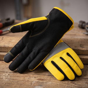 ถุงมือช่างหนังสังเคราะห์ราคาส่งถูก ป้องกันมือสำหรับงานสวน ทนทาน - Product Image 4