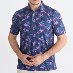 Nouveau style tendance : Polo homme sublimation, hauts d'été à manches courtes, logo personnalisé, couleur unie, respirant, service OEM - Product Image 1