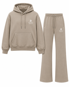 Ensemble de survêtement unisexe streetwear, pantalon de jogging et sweat à capuche oversize, 100% coton, personnalisable - Product Image 1
