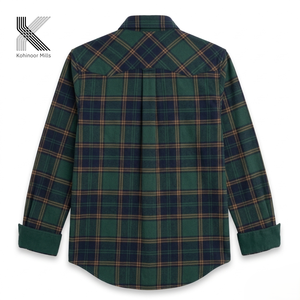 Chemise en flanelle à carreaux unisexe pour homme, manches longues, grande taille, fabricant en gros, OEM ODM - Product Image 2