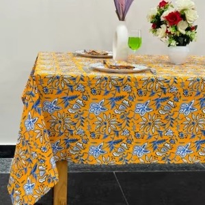 Cotton Farmhouse Decor Floral Custom Size <b>Square</b>/Rectangle <b>Tablecloth</b> Premium Quality Handmade Modern Wedding Theme Dinner Table - Product Image 1
