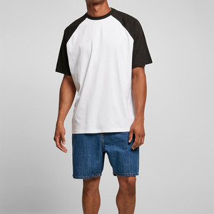 Camiseta Ringer Blanca Personalizada de Alta Calidad, 100% Algodón, Unisex, con Costuras en Contraste, Corte Holgado y Raglán para Hombre - Product Image 2