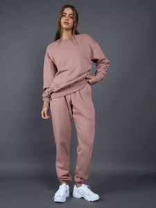 Conjunto de chándal de forro polar grueso personalizado para hombre, sudadera con capucha y pantalones de chándal lisos grises, ropa de calle, venta al por mayor, chándales de jogging oversize para hombre - Product Image 5