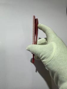 Stainless Steel <b>Razor</b> with Red Checkered <b>Blade</b> and Steel Handle OEM Brand Non-Disposable for Face Shaving <b>Single</b> <b>Blade</b> Design - Product Image 4