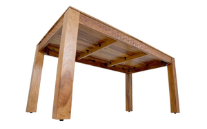 Solid Wood Dining <b>Table</b> Set 6 Seater, Rectangular Modern Wooden Furniture, Natural Finish Kitchen Dining <b>Table</b> for Home - Product Image 5