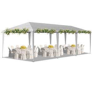 Tenda a baldacchino portatile bianca 10x30 piedi, istantanea e pieghevole, per eventi all'aperto, feste, matrimoni, lauree - Product Image 5