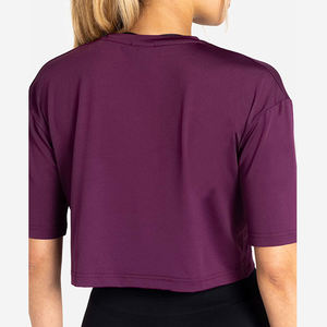 Ropa Deportiva para Mujer, Nuevo Diseño, 90% Poliéster, 10% Elastano, Elástica, Cómoda, para Gimnasio, Running y Entrenamiento, Camisetas Deportivas para Mujer - Product Image 6