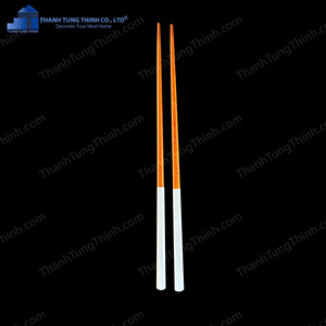 Ensemble de cuillères et baguettes en bois naturel, 12 pièces, avec poignée colorée, lavage à la main uniquement, ustensiles légers, fabriqués au Vietnam - Product Image 5
